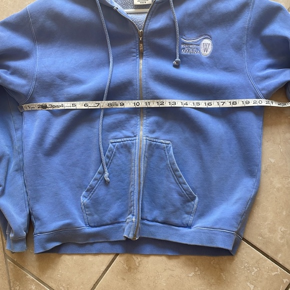 Wentworth by the sea periwinkle hoodie sweatshirt zip pockets m - Picture 3 of 5
